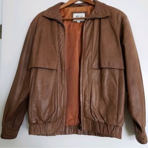 Leather Bomber Jacket